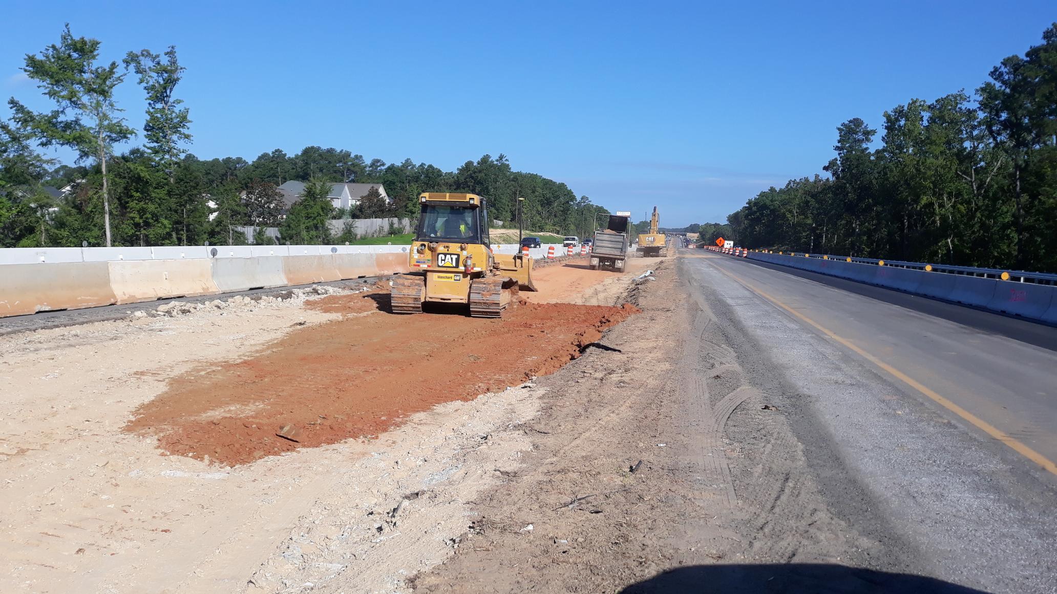 This photo shows the median area on I-26 between Shady Grove Road and Broad River Road.